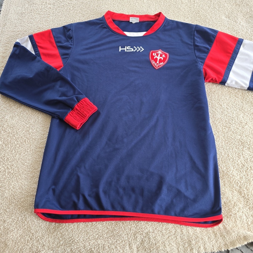 HS U.S. Triestina Long Sleeve Soccer Training Jersey‎ Navy Red White Athletic XL
